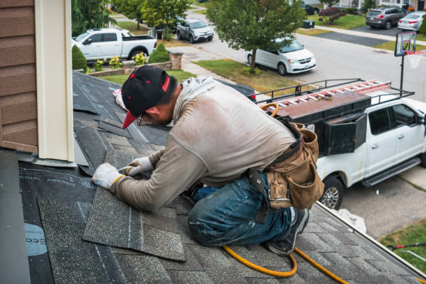 Professional Roofing technician working in North Brookfield, NY